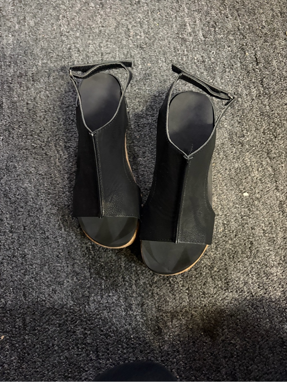 Amazon Black Open-Toe Ankle Strap Heels